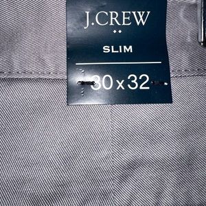 NWT J.Crew Slimfit Flex Chino Pants Grey 30/32